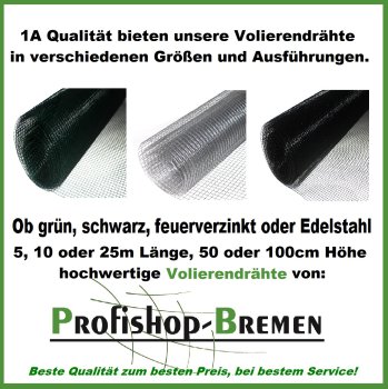 Volierendraht Edelstahl / Höhe 100 cm / Länge 5 Meter / Maschenweite 19x19 mm